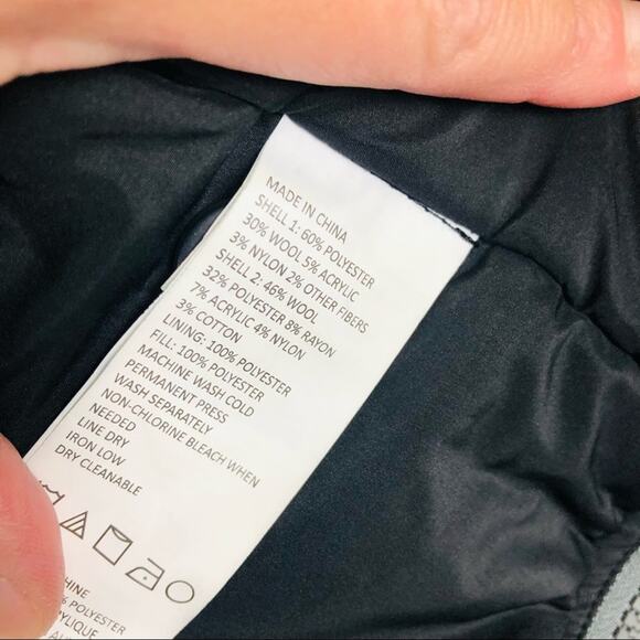 NWT Prana Grey black wool herringbone Caprise convertible jacket medium - Picture 8 of 14